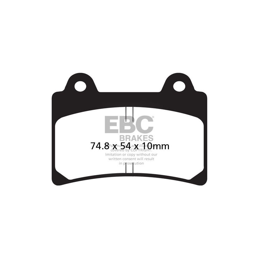 Plaquettes de freins EBC Sinter Métal Fritté avant/arrière (selon modèle)