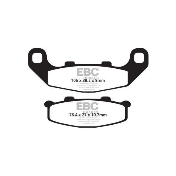 Plaquettes de freins EBC Organique avant/arrière (selon modèle)