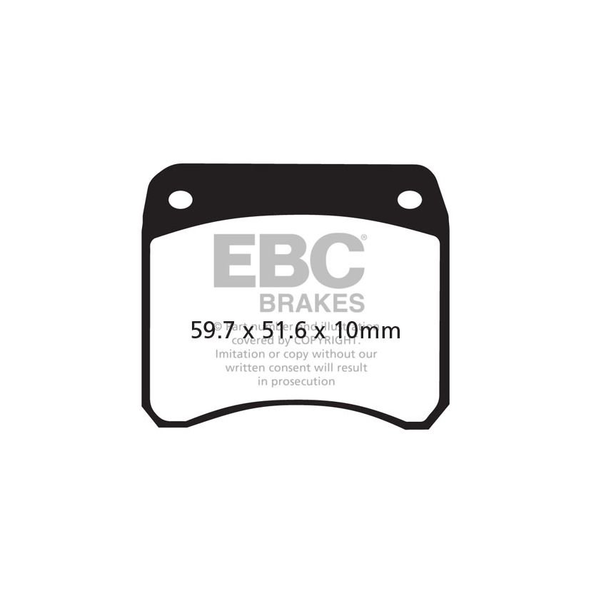 Plaquettes de freins EBC Organique avant/arrière (selon modèle)