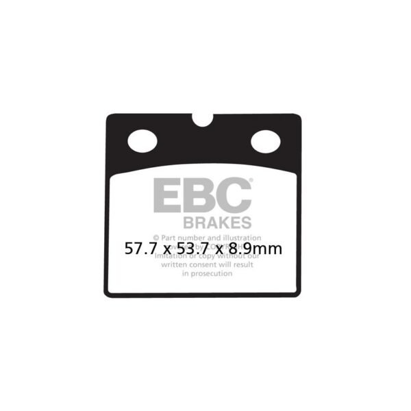 Plaquettes de freins EBC Sinter Métal Fritté avant (spécial ABS selon modèle)
