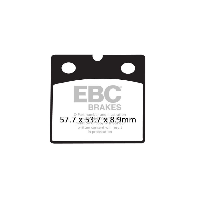 Plaquettes de freins EBC Sinter Métal Fritté avant (spécial ABS selon modèle)