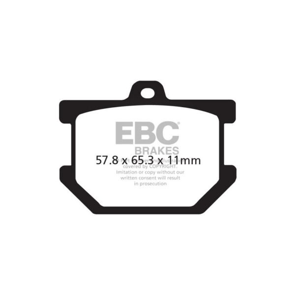 Plaquettes de freins EBC Organique avant/arrière (selon modèle)