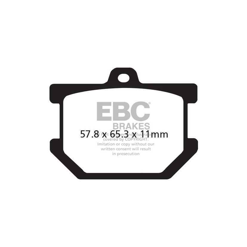 Plaquettes de freins EBC Organique avant/arrière (selon modèle)
