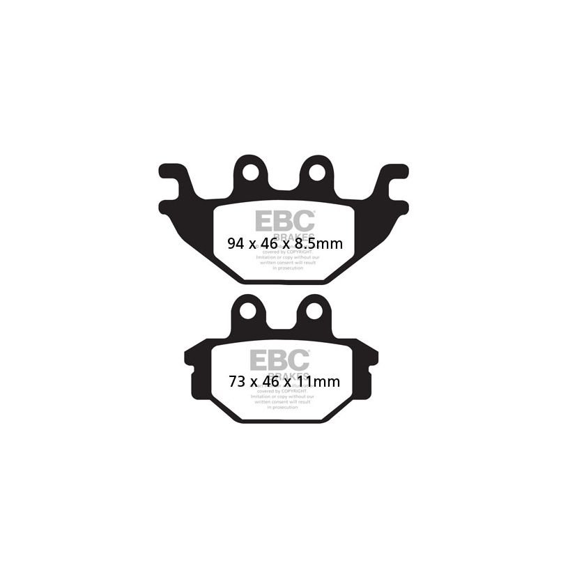 Plaquettes de freins EBC Sinter Métal Fritté arrière