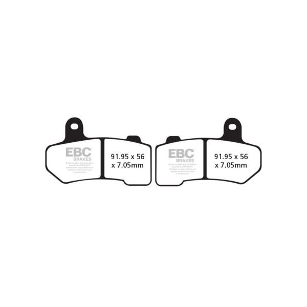 Plaquettes de freins EBC Organique avant/arrière (selon modèle)