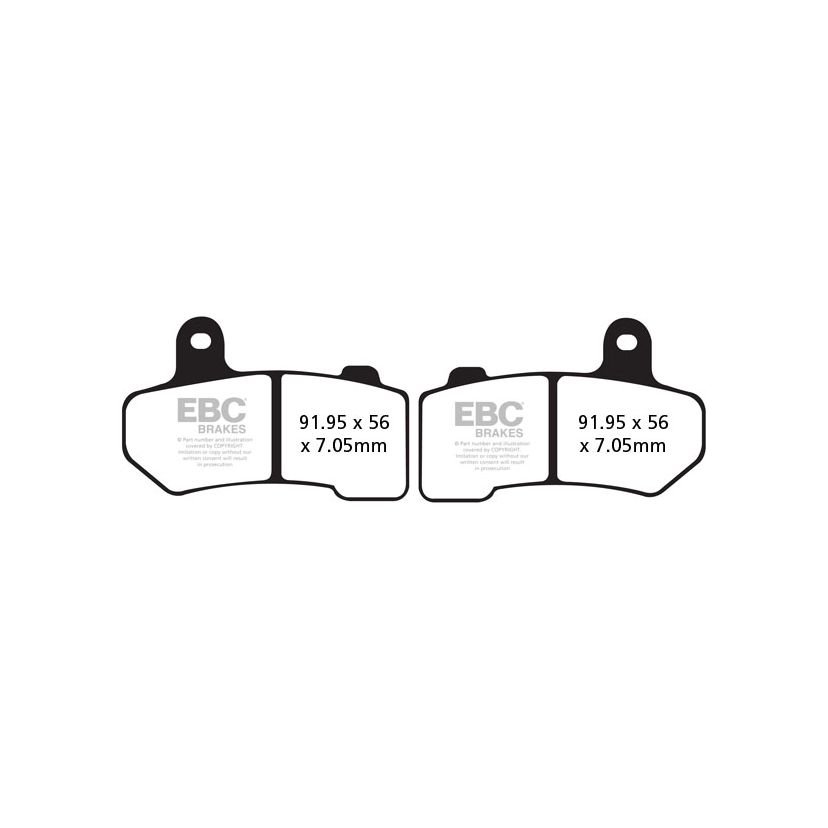 Plaquettes de freins EBC Organique avant/arrière (selon modèle)