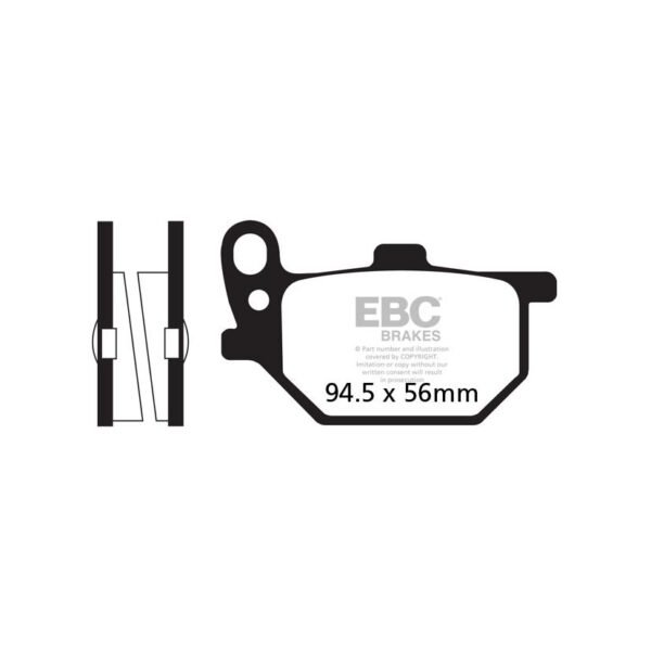 Plaquettes de freins EBC Organique avant/arrière (selon modèle)