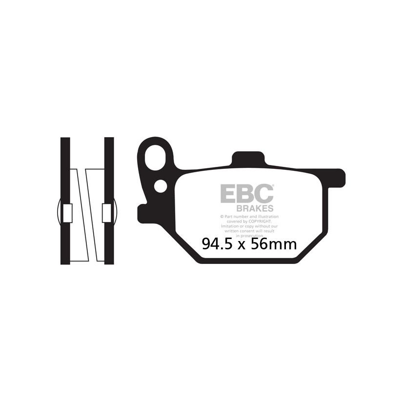 Plaquettes de freins EBC Organique avant/arrière (selon modèle)