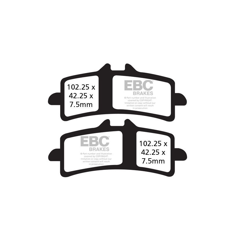 Plaquettes de freins EBC Sinter Métal Fritté avant