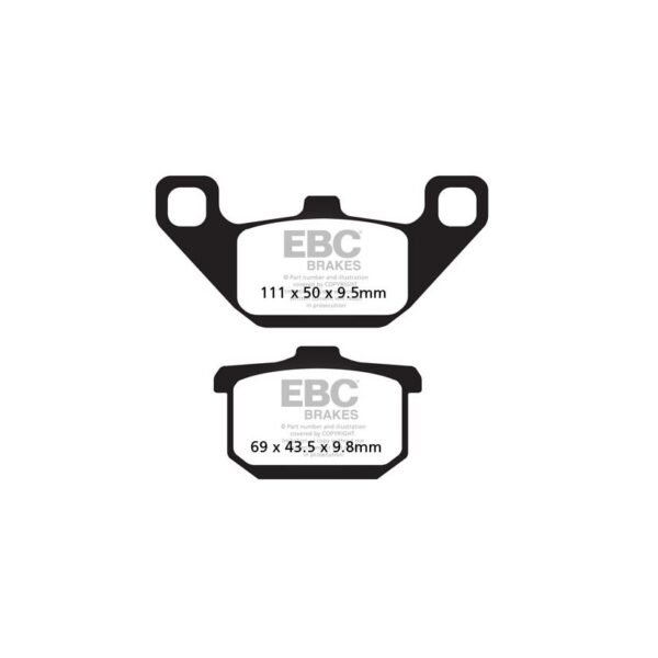 Plaquettes de freins EBC Organique avant/arrière (selon modèle)