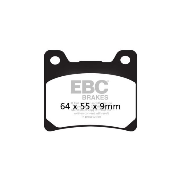 Plaquettes de freins EBC Organique avant/arrière (selon modèle)