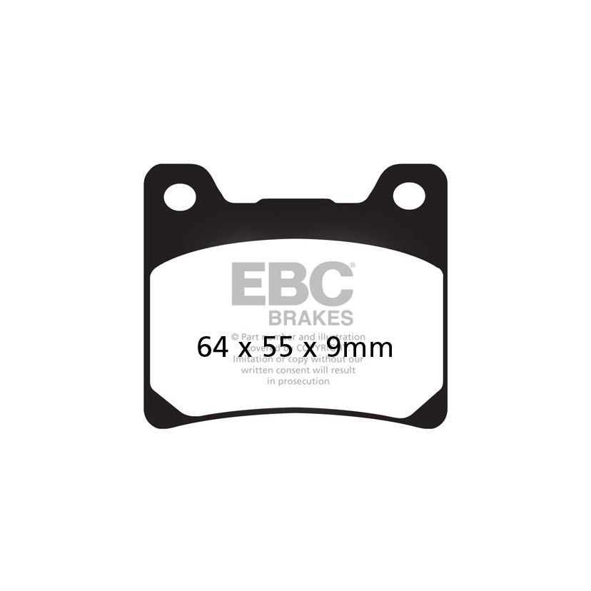 Plaquettes de freins EBC Organique avant/arrière (selon modèle)