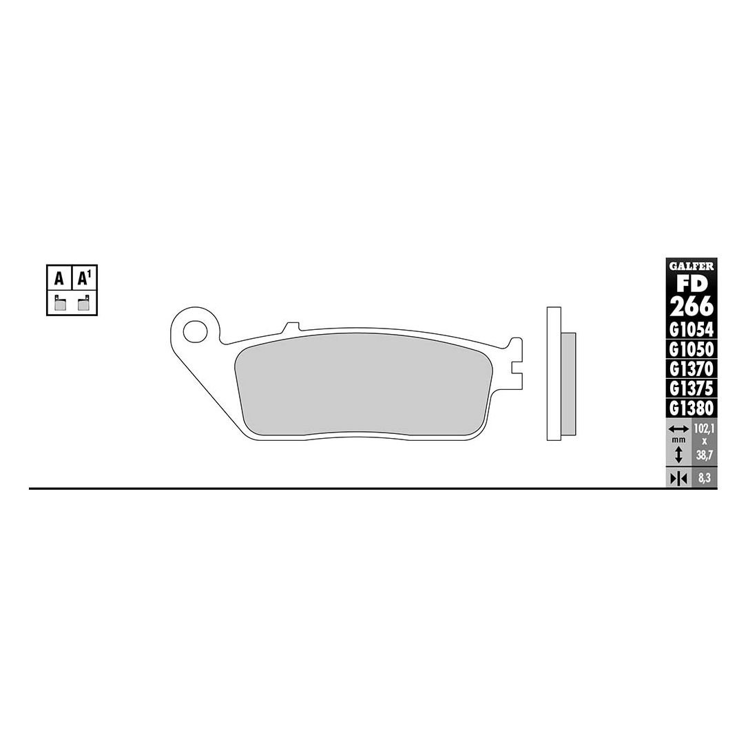 Plaquettes de freins Galfer Sinter Métal Fritté avant