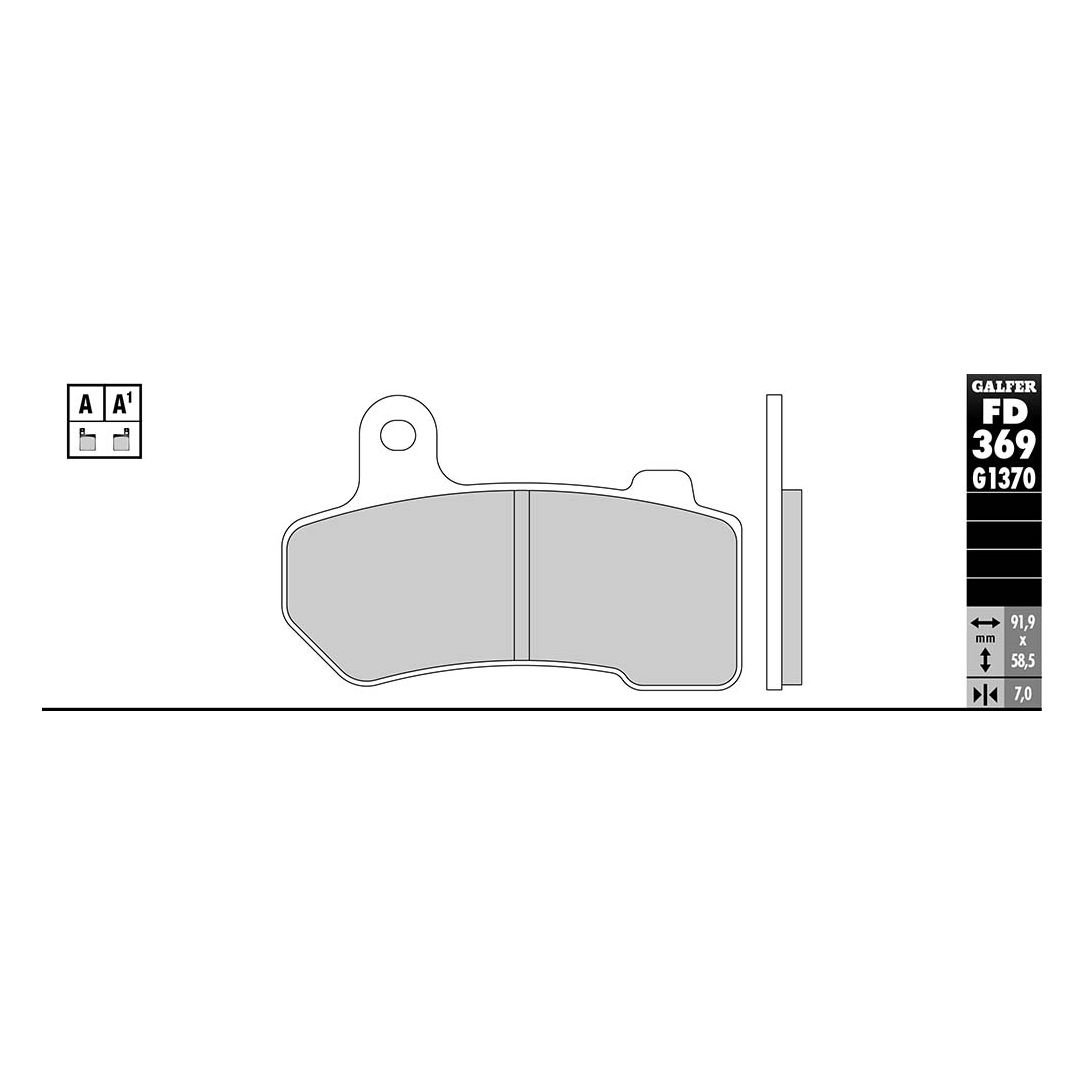 Plaquettes de freins Galfer Sinter Métal Fritté Avant/Arrière (selon modèle)