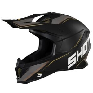 Casque cross Shot LITE PRISM - BLACK GOLD MATT 2022