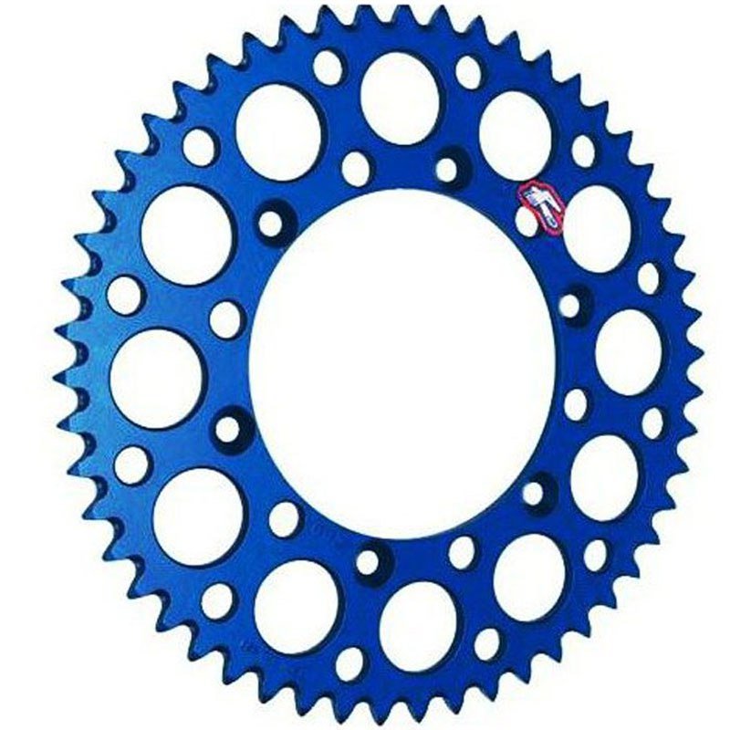 Couronne Renthal Ultra light Anodise bleu Anti boue 49 dents