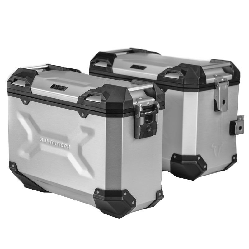 Valise SW-MOTECH KIT COMPLET TRAX ADVENTURE GRIS ANODISE 45/37 L