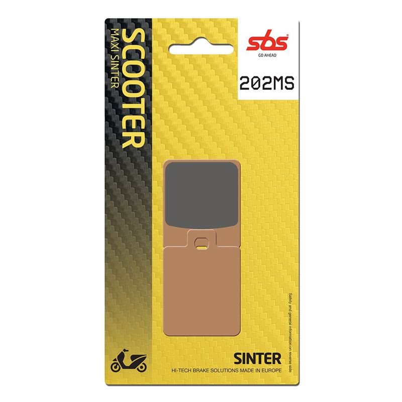 Plaquettes de freins SBS 202MS Sinter Métal Fritté Avant