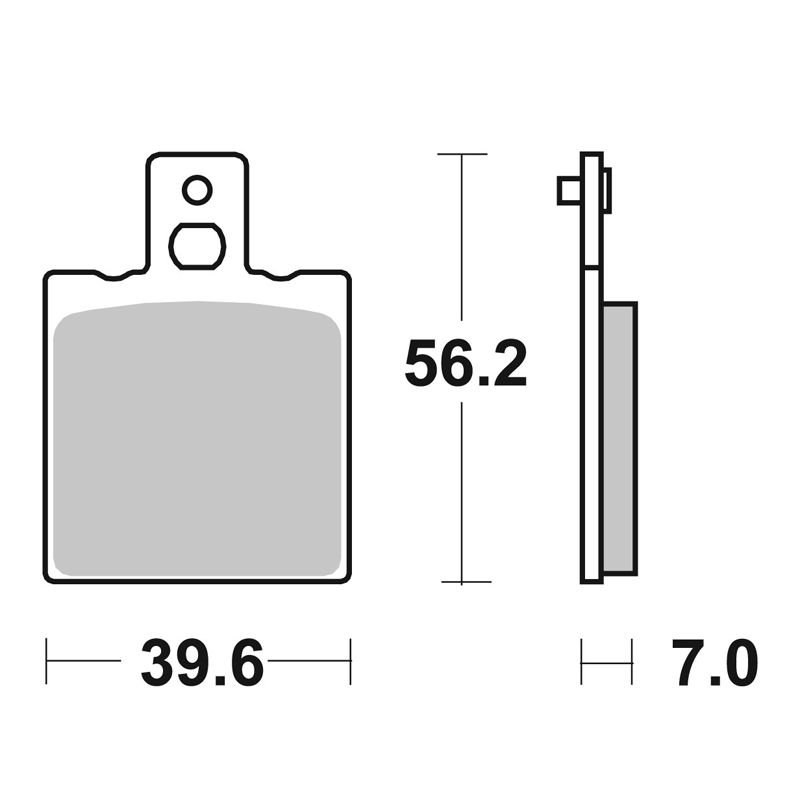 Plaquettes de freins SBS 519HF Organique avant/arrière (selon modèle)