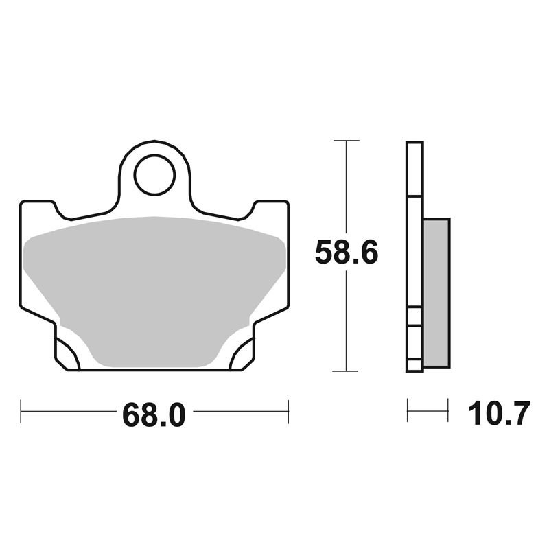 Plaquettes de freins SBS 550HF Organique avant/arrière (selon modèle)