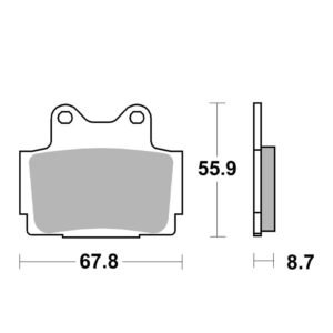 Plaquettes de freins SBS 570HS Sinter Métal Fritté avant