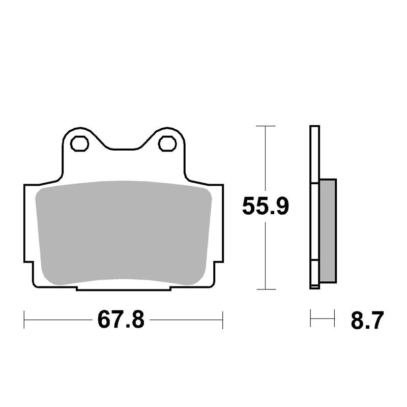 Plaquettes de freins SBS 570HS Sinter Métal Fritté avant