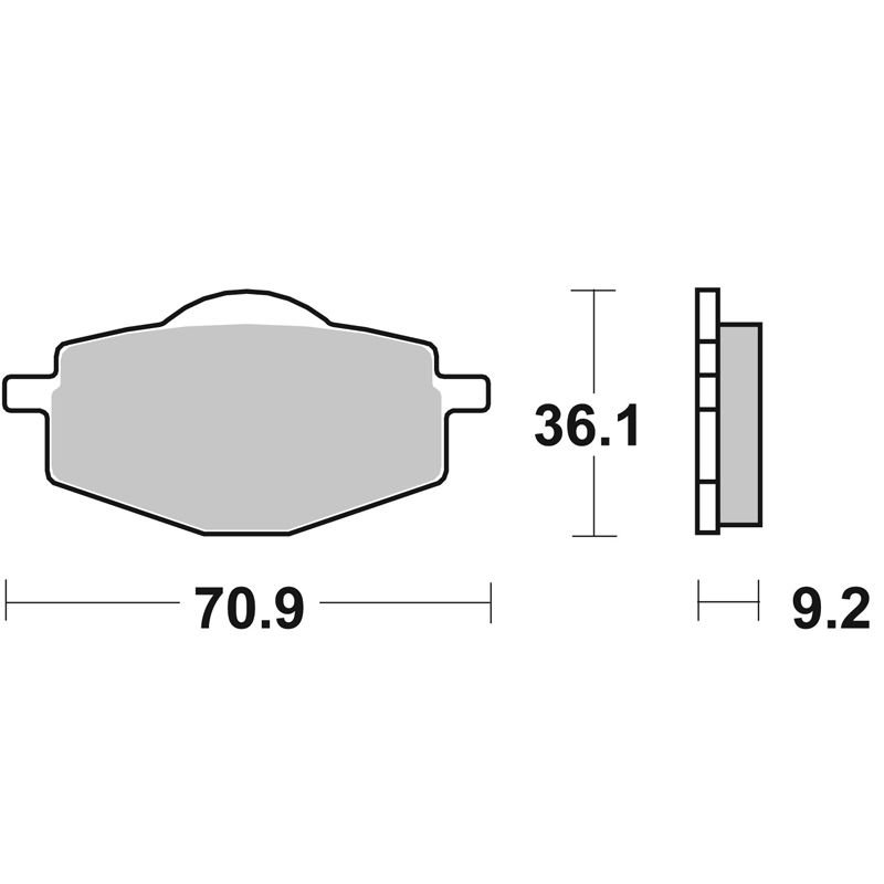 Plaquettes de freins SBS 575HF carbone céramique avant/arrière (selon modèle)