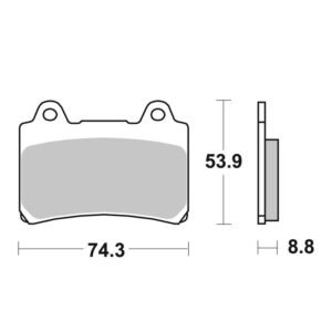 Plaquettes de freins SBS 613HS Sinter Métal Fritté avant