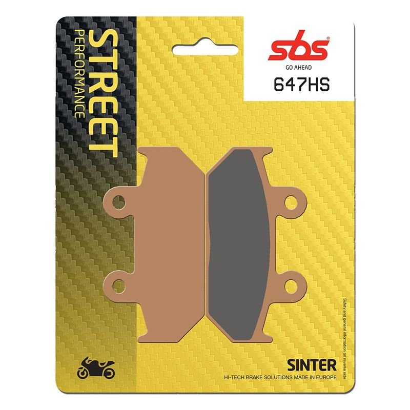 Plaquettes de freins SBS 647HS Sinter Métal Fritté avant