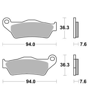 Plaquettes de freins SBS 671LS Sinter Métal Fritté arriere