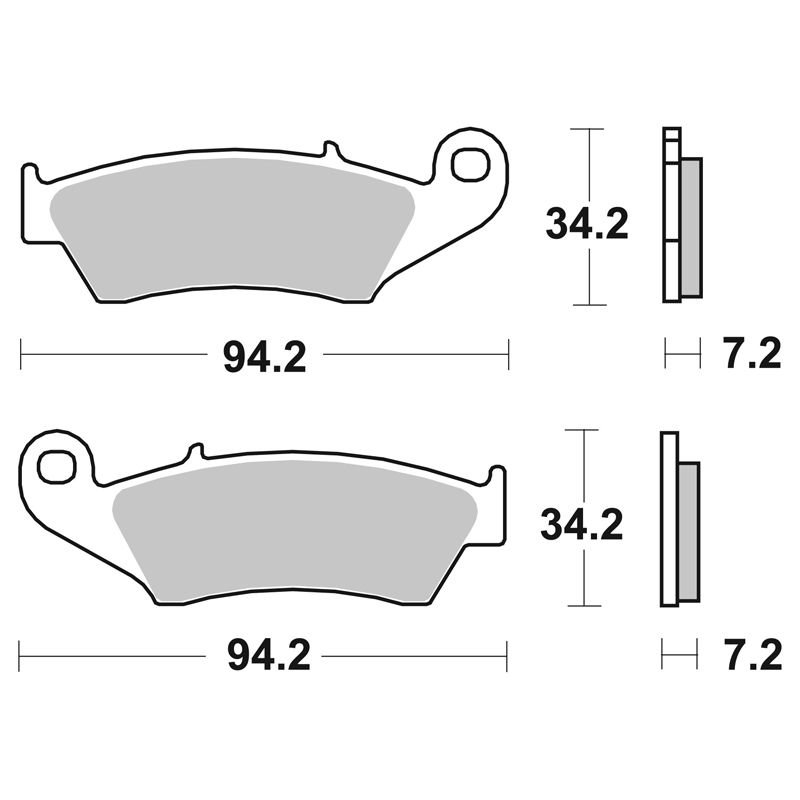 Plaquettes de freins SBS 694RSI Sinter Métal Fritté avant