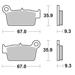 Plaquettes de freins SBS 790SI Sinter Métal Fritté Racing arrière