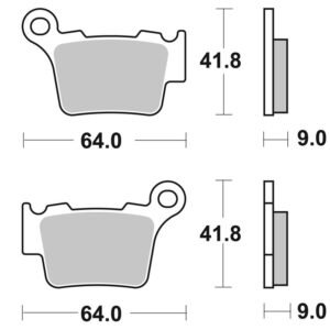 Plaquettes de freins SBS 791RSI Sinter Métal Fritté Racing arrière