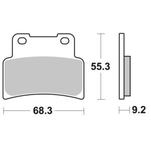 Plaquettes de freins SBS 844HF Organique avant