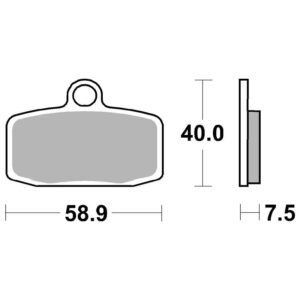 Plaquettes de freins SBS 881LS Sinter Métal Fritté arrière