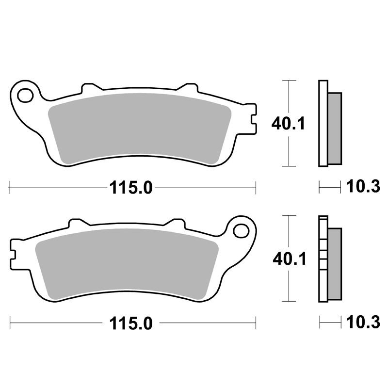 Plaquettes de freins SBS 880LS Sinter Métal Fritté Arrière