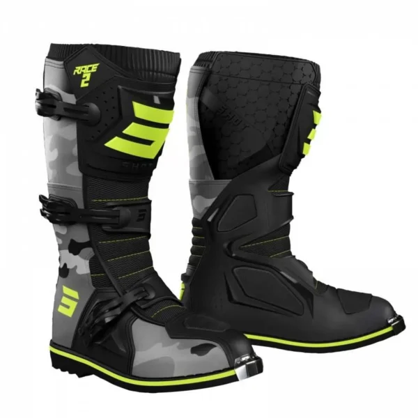 Bottes Moto Race 2 Enfant Camo - Shot