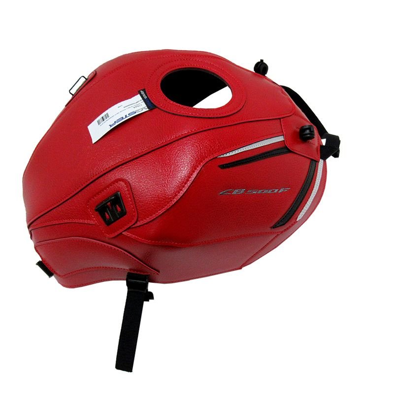 Tapis de réservoir Bagster ROUGE DECO ARGENT/NOIR