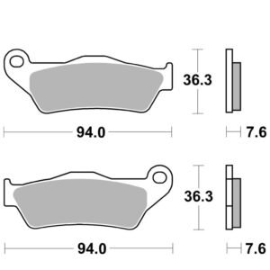 Plaquettes de freins SBS 671RSI Sinter Métal Fritté avant