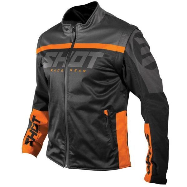 Veste enduro Shot SOFTSHELL LITE - BLACK ORANGE 2022