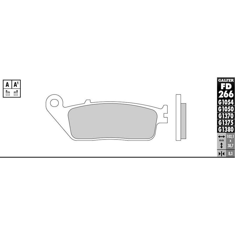 Plaquettes de freins Galfer Sinter Métal Fritté Avant