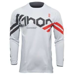 Maillot cross Thor PULSE CUBE GRAY ORANGE ENFANT