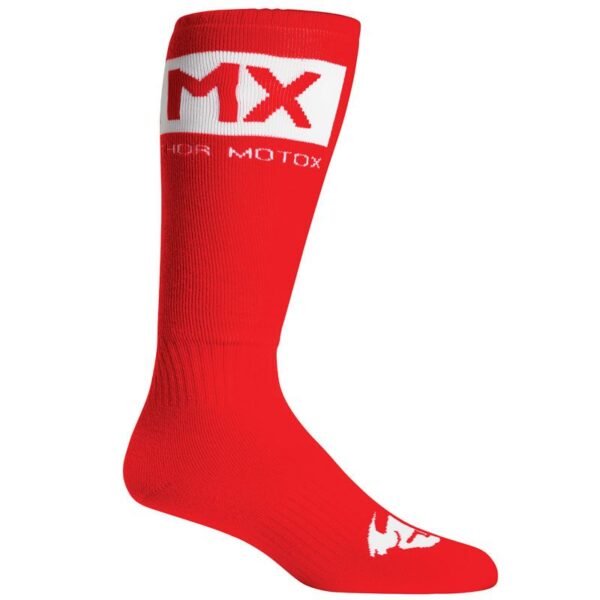 Chaussettes MX Thor MX SOLID RED WHITE