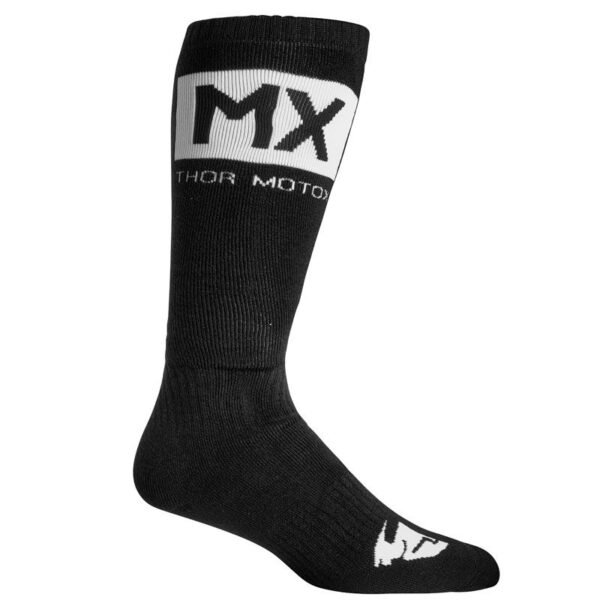 Chaussettes MX Thor MX SOLID BLACK WHITE