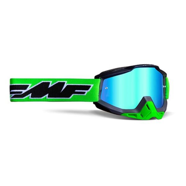 Masque cross FMF VISION POWERBOMB ROCKET LIME - ECRAN IRIDIUM VERT 2022