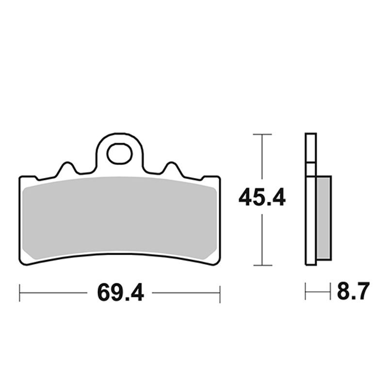 Plaquettes de freins SBS 231MS Sinter Métal Fritté avant