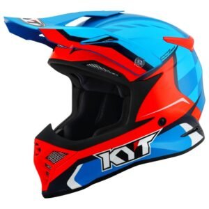 Casque cross KYT SKYHAWK - GLOWING - BLUE/RED 2023