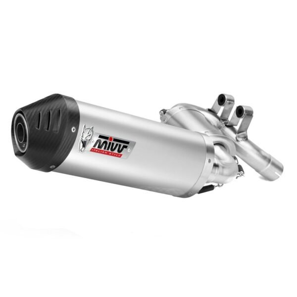 Silencieux Mivv Oval inox (extrémité en carbone)